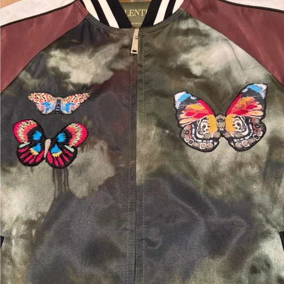 Valentino Tie-Dye Top in Orange and Gray